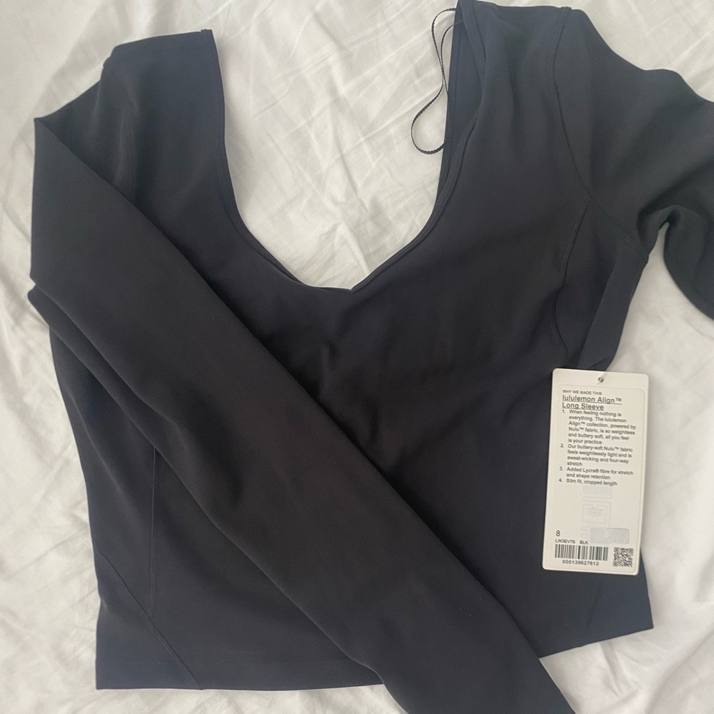 Lululemon align top black size 8